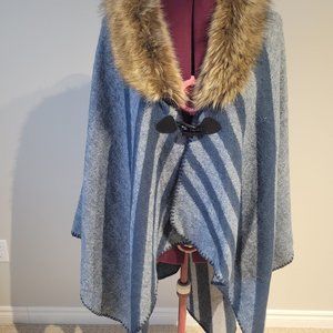 Faux Fur Poncho